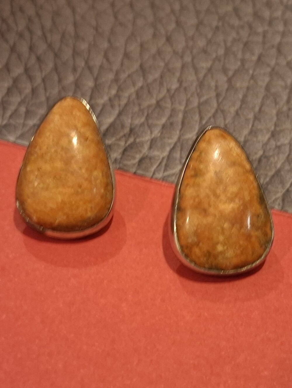 Beautiful Hematite Coral Stud Earrings